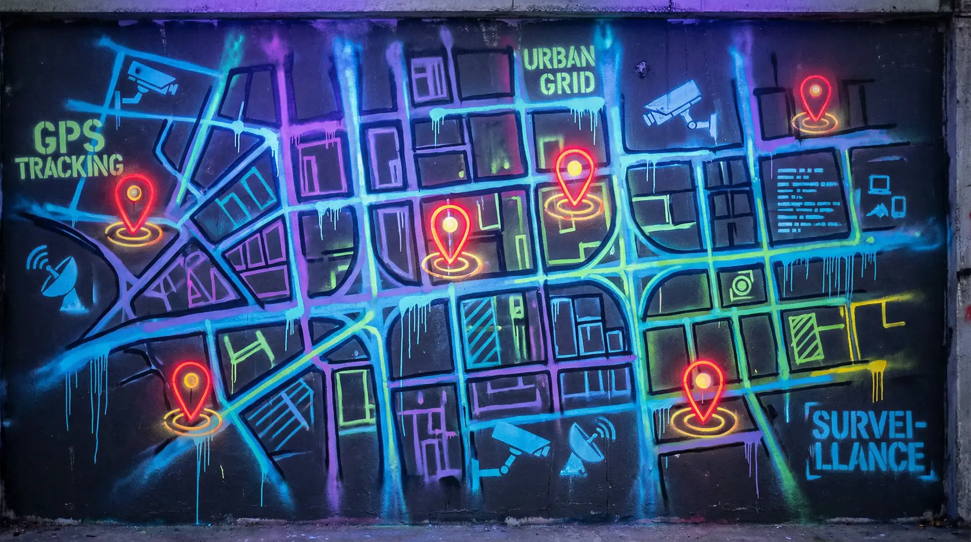 啪啪啪在线观看 狗仔追踪地图 - 城市涂鸦风格